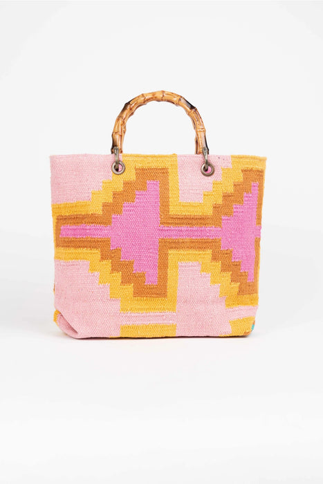 Yucatan Aqua Pink Shopper Bag