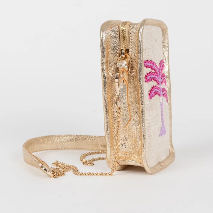 Crossbody Pink Palm Bag