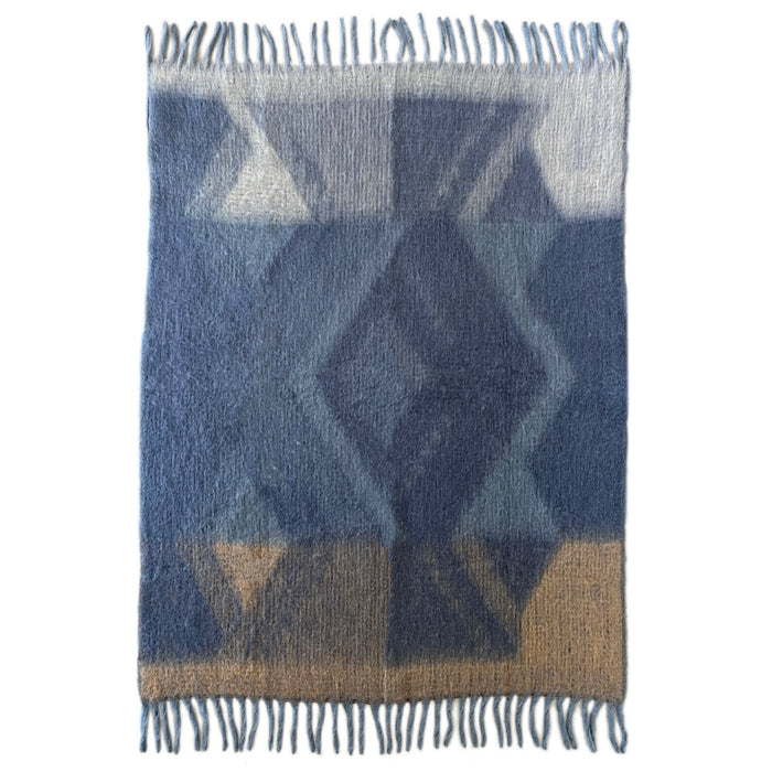 Soft Recycled Zapotec Throw Blues