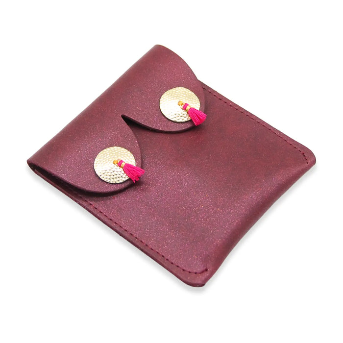 Leather Boob Purse with Tassles