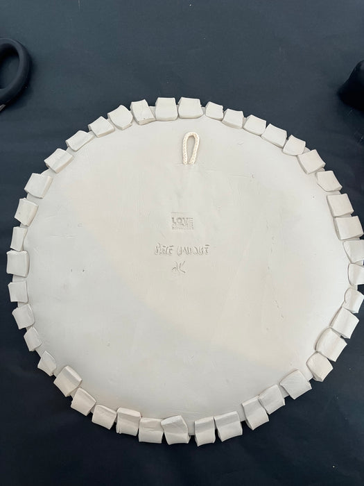 Hand Sculptured Palm Tree Wall Decoration Round