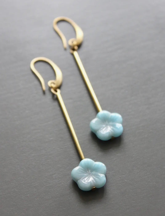 Blue Flower Earrings