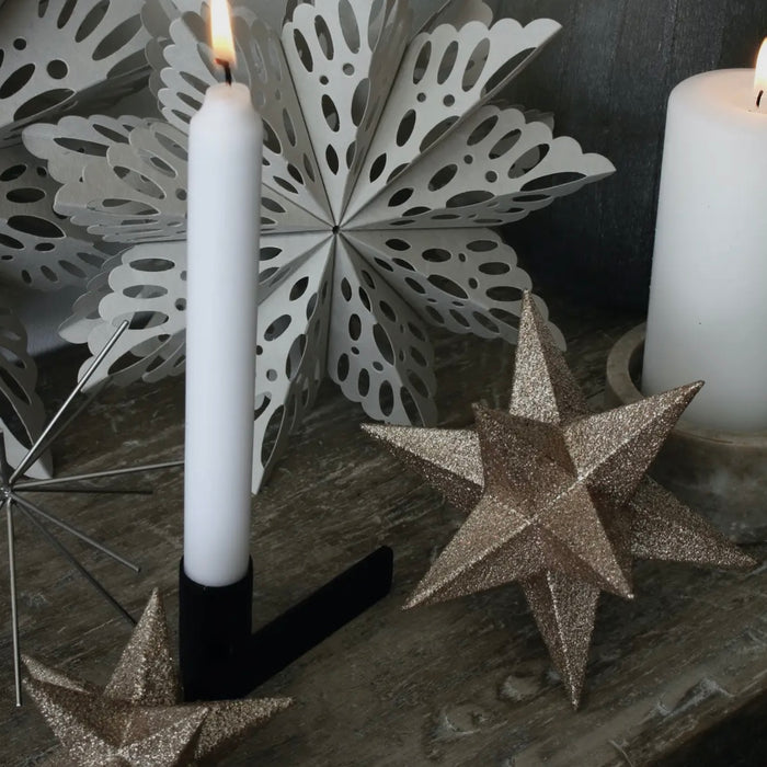 Polygon Star Bauble Large Champayne