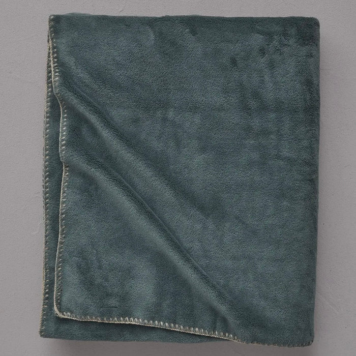 Soft Fleece Throw Green Grey