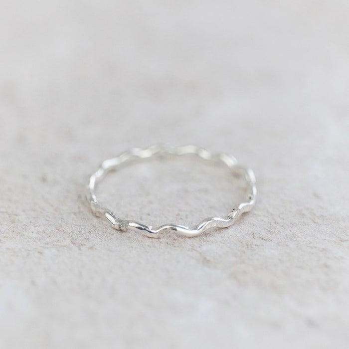 Sterling Silver Geo Wave Ring