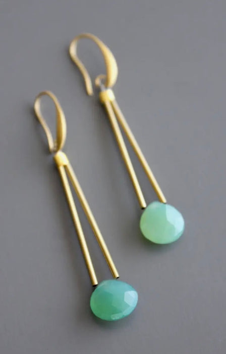 Green Onyx Earrings