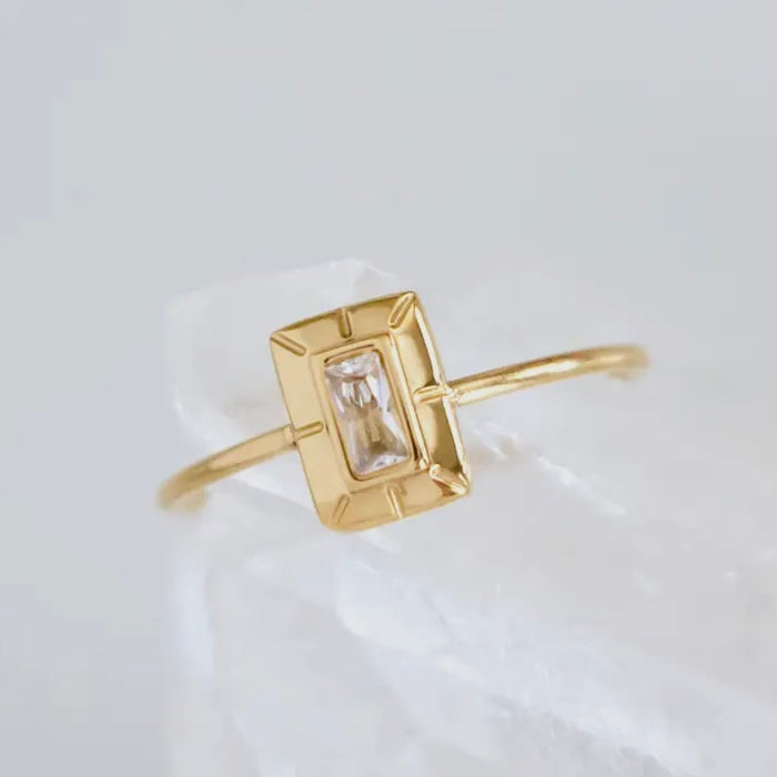 Art Deco Gold Plated Ring