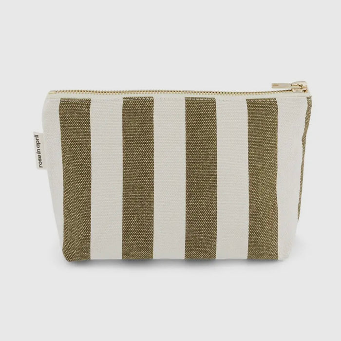 Rose in April Olive Pouch