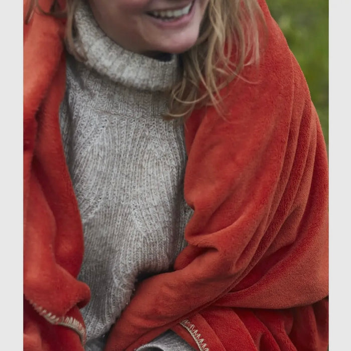 Soft Fleece Throw Burnt Orange