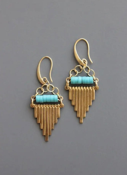 Turquoise Fringe Earrings