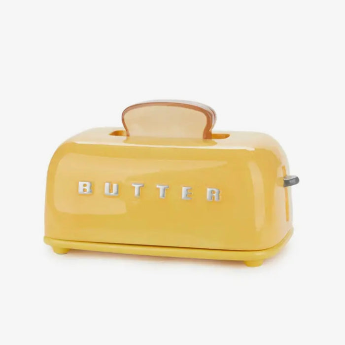 Toasty Ceramic Butter Dish Yellow