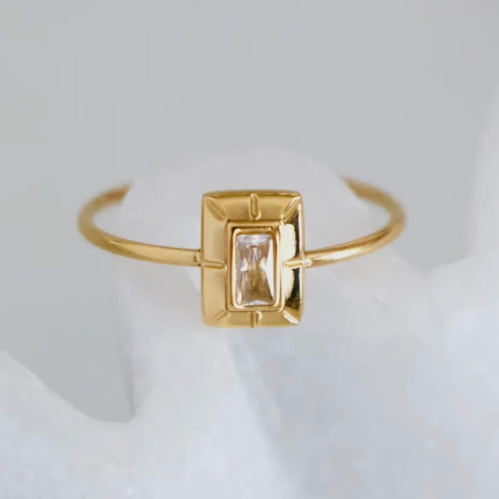 Art Deco Gold Plated Ring