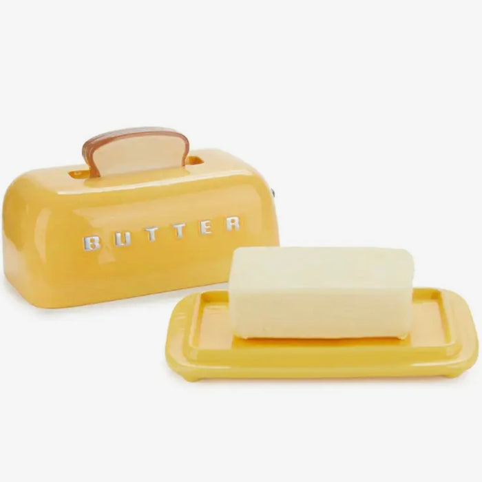 Toasty Ceramic Butter Dish Yellow
