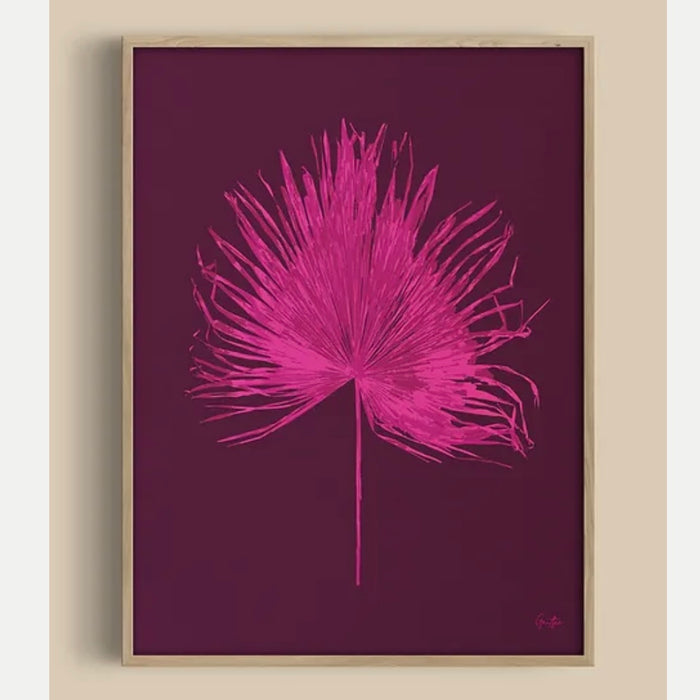 Magenta Dried Palm Canvas Print 60x80cm