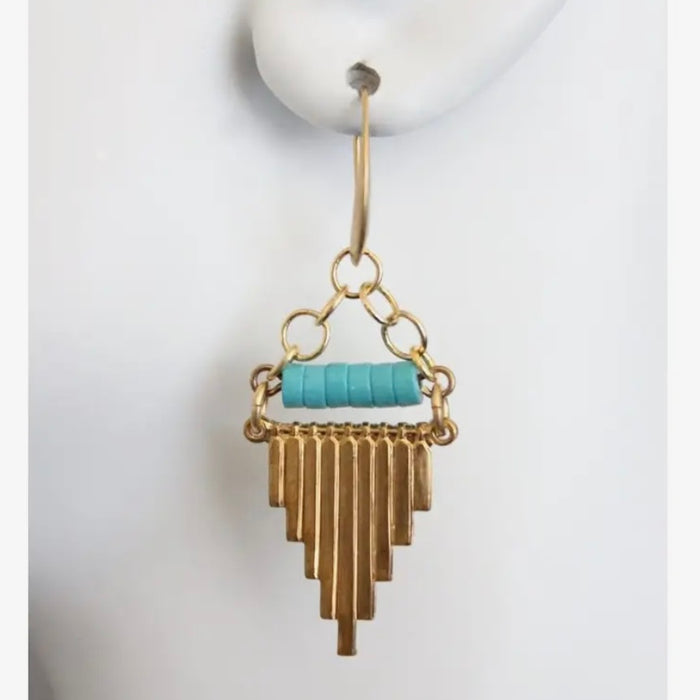Turquoise Fringe Earrings