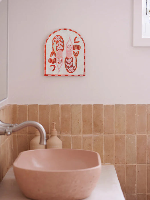 Sunshimmer Mermaid Shell Wall Tile
