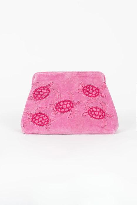 Maui Velvet Clutch Bag Pink