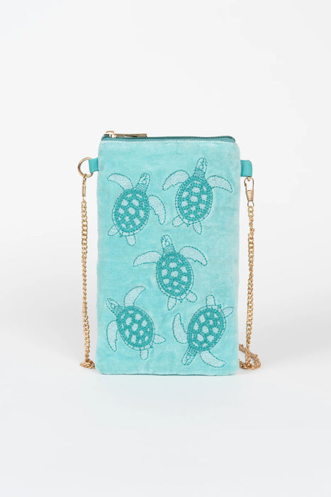 Crossbody Maui Velvet Bag Aqua