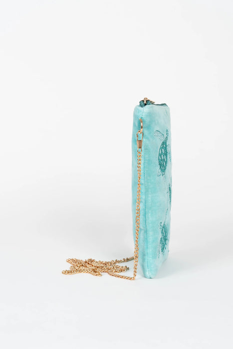 Crossbody Maui Velvet Bag Aqua