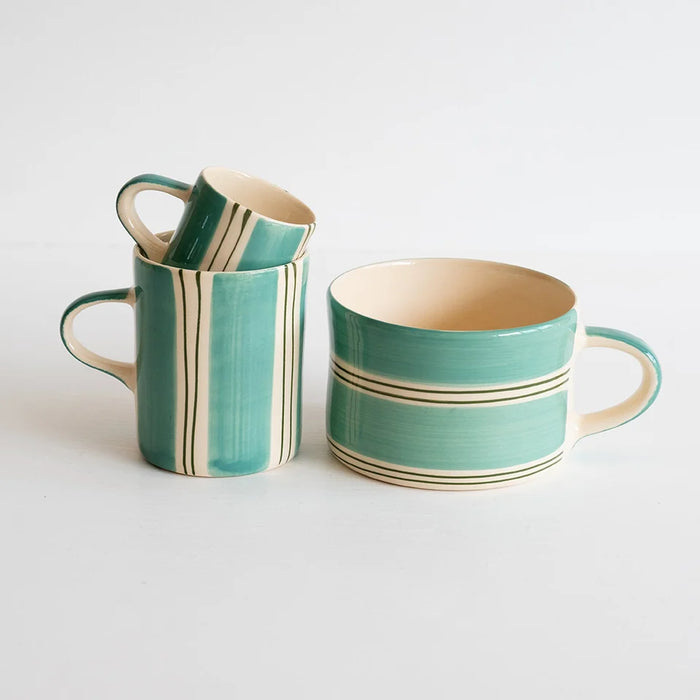 Musango Large Twin Stripe Mug Mint