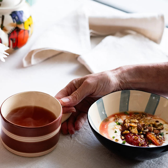 Musango Large Twin Stripe Mug Paprika