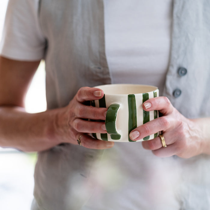Musango Large Mug Mint Stripe