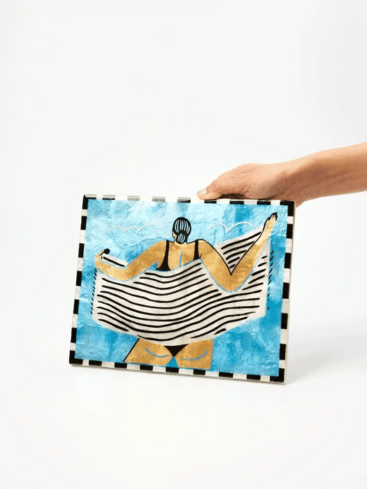 PREORDER Beach Days Shell Tile Towel Off