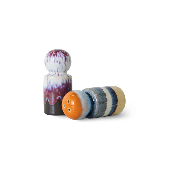 HKliving 70s Ceramics - Ceramic Salt and Pepper Set