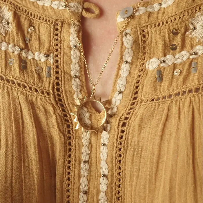 Abstract Sun Necklace