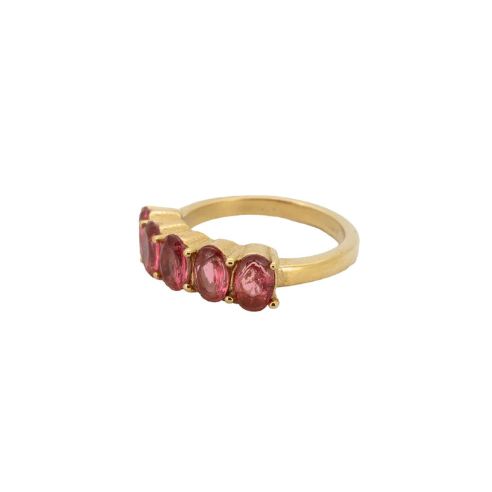 Oval Stone Ring Pink