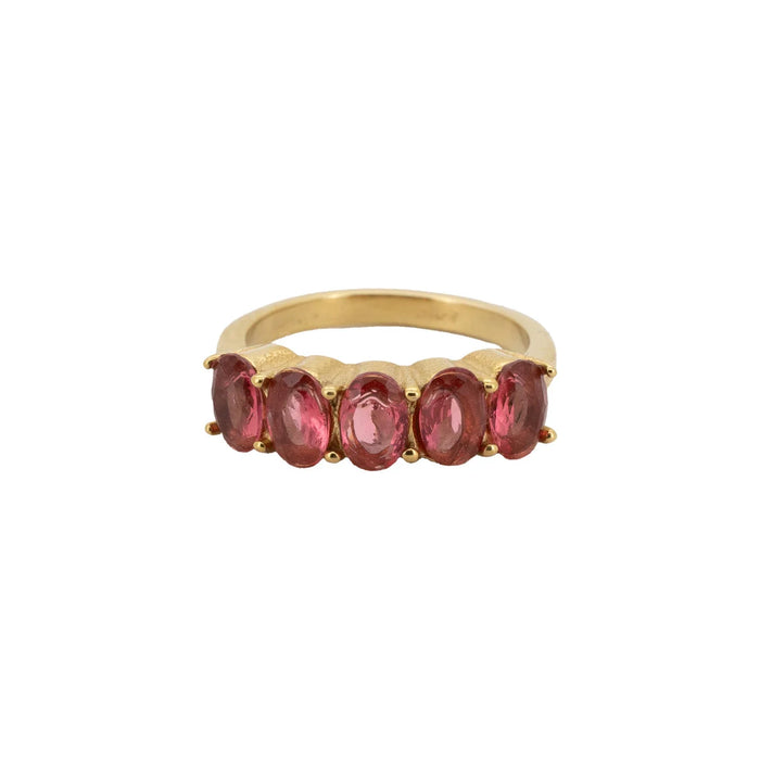 Oval Stone Ring Pink