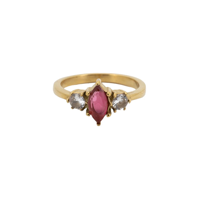 Marquise Stone Ring Pink