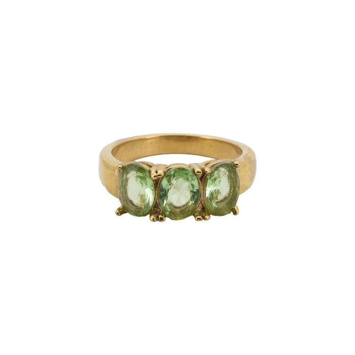 Oval Stone Ring Green