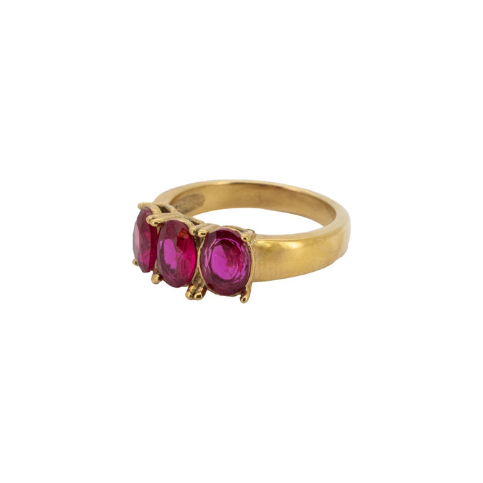Vintage Style Stone Ring Pink