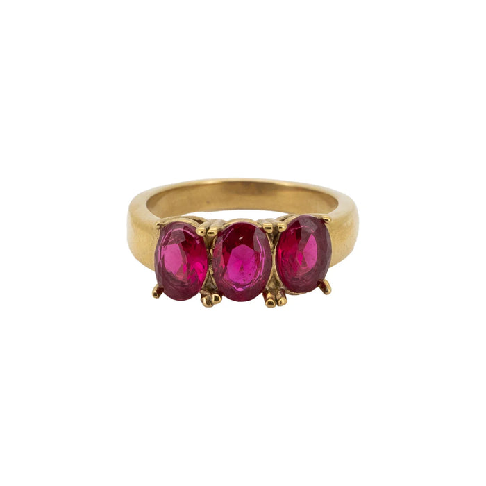 Vintage Style Stone Ring Pink