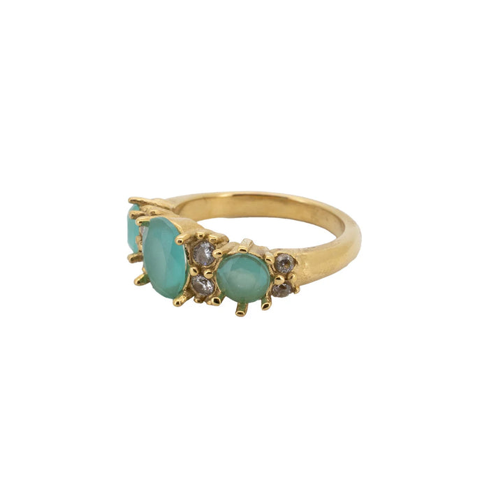 Vintage Style Stone Ring Aqua