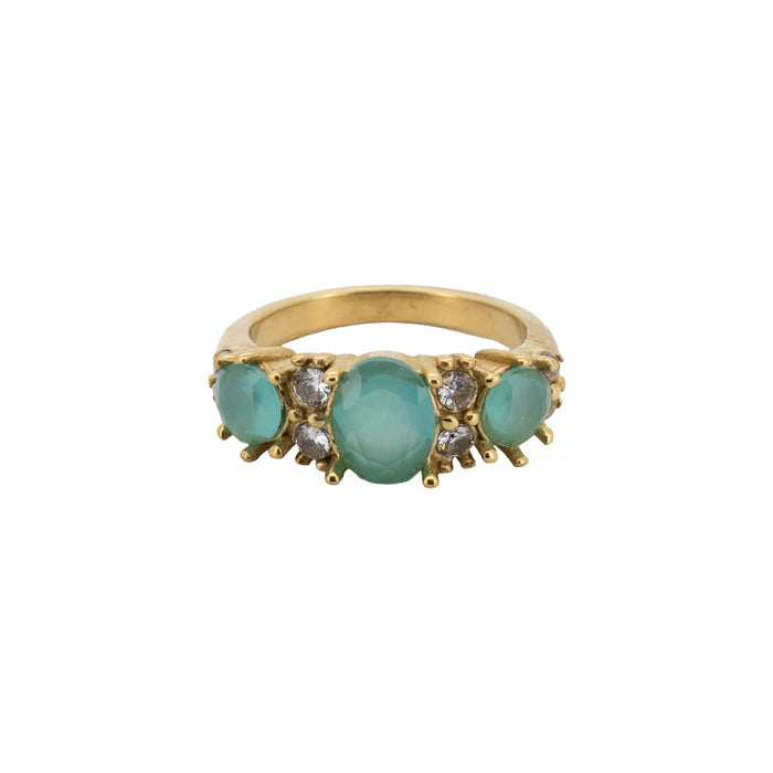 Vintage Style Stone Ring Aqua