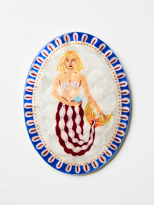 Mermaid Coral Cowrie Shell Wall Tile