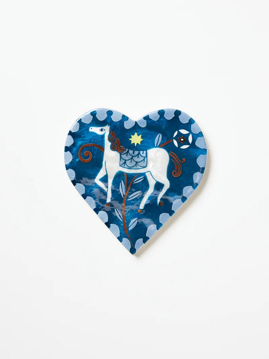 Paloma Horse Heart Shell Wall Tile Blue