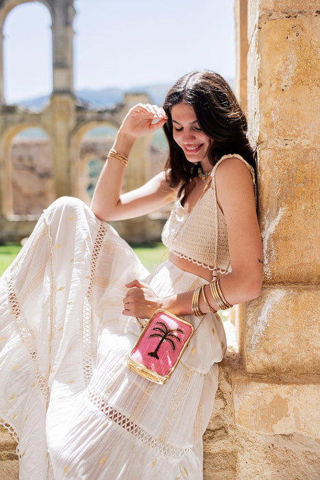 Palms Pink Cross Body Bag