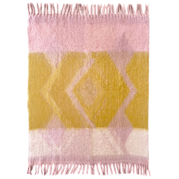 Soft Recycled Zapotec Throw Lilac Yellow