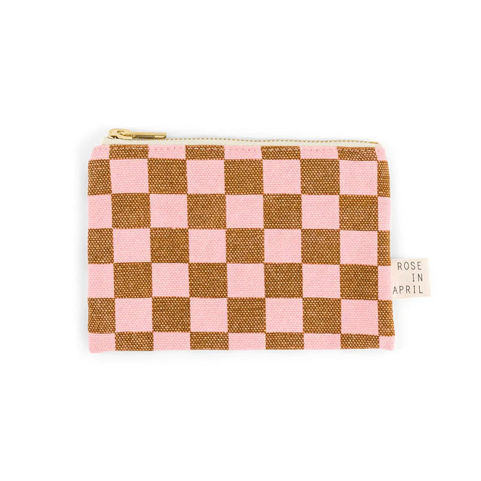 Rose in April Checkerboard Purse