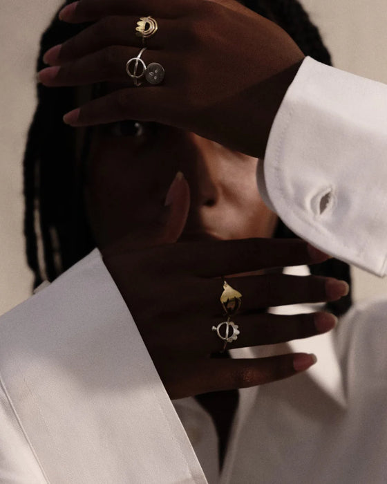 Gold Plated Sirocco Ring