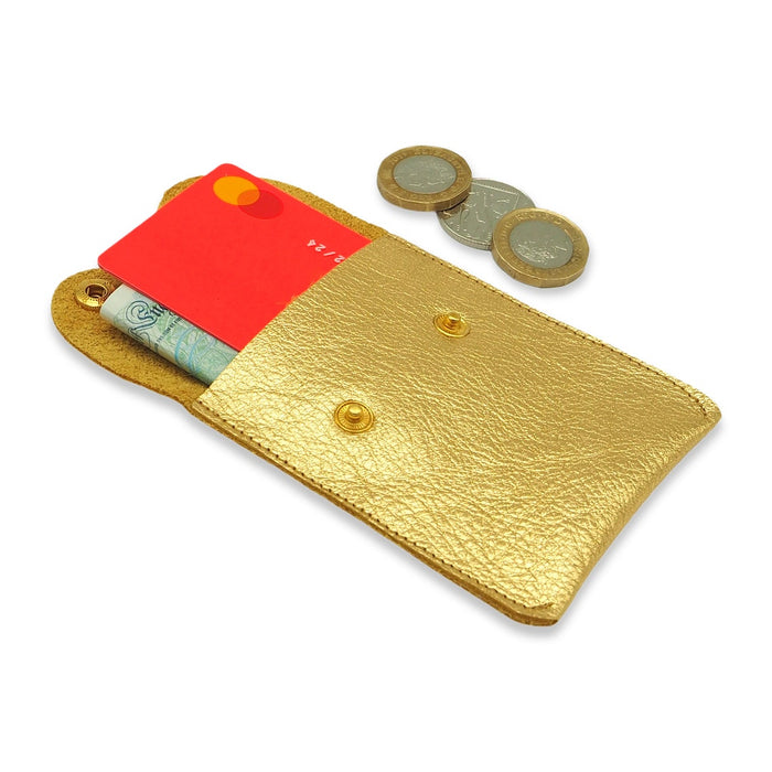 Leather Boob Purse Gold