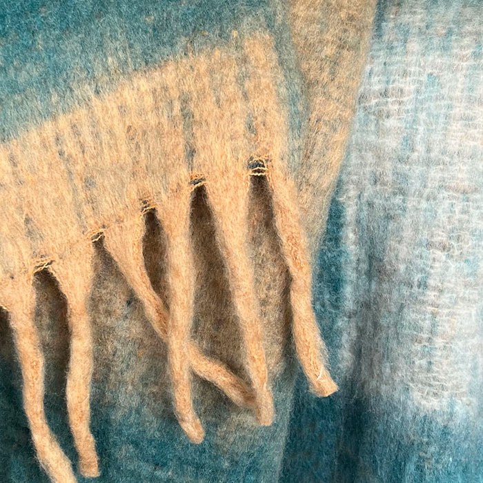 Soft Recycled Zapotec Throw Sea Green
