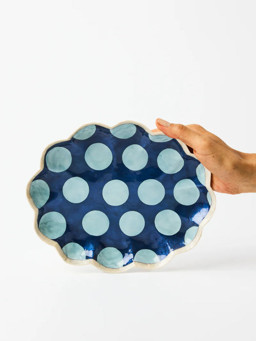 Paradise Blue Scallop Tray