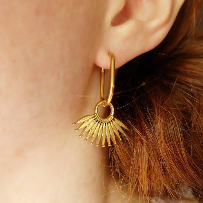 Abstract Palm Earrings