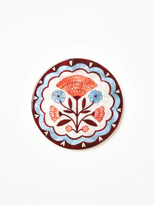 Samira Round Floral Shell Wall Tile