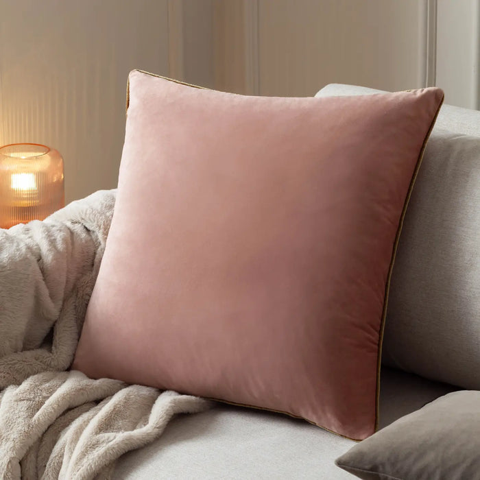 Velvet Cushion Blush Pink