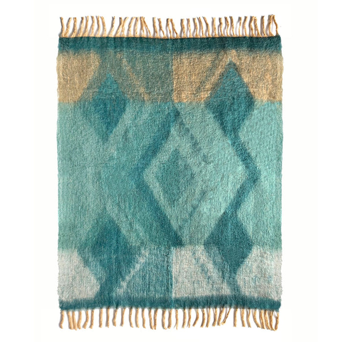 Soft Recycled Zapotec Throw Sea Green